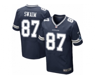 Men's Nike Dallas Cowboys #87 Geoff Swaim Elite Navy Blue Team Color NFL Jersey