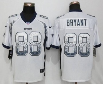Men's Nike Dallas Cowboys #88 Dez Bryant Drift Fashion White Elite Jerseys