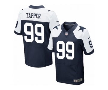 Men's Nike Dallas Cowboys #99 Charles Tapper Elite Navy Blue Throwback Alternate NFL Jersey