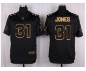 Nike Dallas Cowboys #31 Byron Jones Black Pro Line Gold Collection Jersey[Elite]