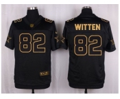 Nike Dallas Cowboys #82 Jason Witten Black Pro Line Gold Collection Jersey[Elite]