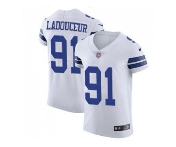 Nike Dallas Cowboys #91 L. P. Ladouceur White Men Stitched NFL Vapor Untouchable Elite Jersey