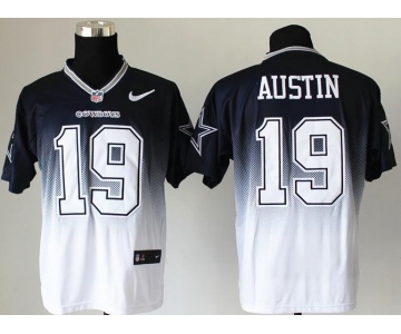 nike nfl jerseys dallas cowboys #19 austin blue-white[Elite drift fashion][second version]