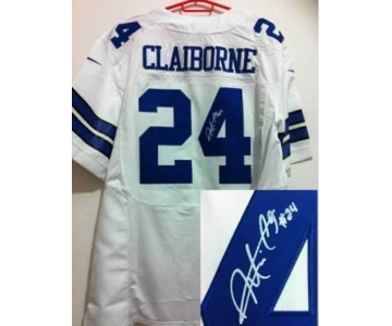 nike nfl jerseys dallas cowboys #24 claiborne white[Elite signature]