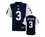 nike nfl jerseys dallas cowboys #3 Brandon Weeden Throwback Blue[Elite]