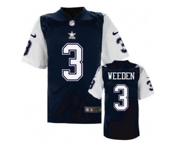 nike nfl jerseys dallas cowboys #3 Brandon Weeden Throwback Blue[Elite]