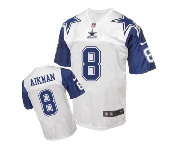 nike nfl jerseys dallas cowboys #8 Troy Aikman Throwback white[Elite]