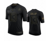 Dallas Cowboys #13 Michael Gallup Black 2020 Salute to Service Limited Jersey