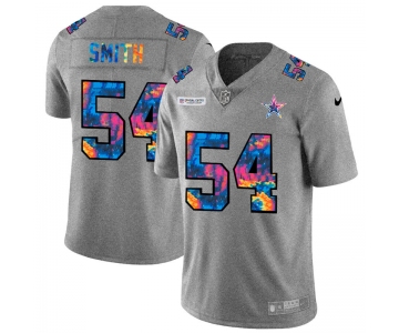 Dallas Cowboys #54 Jaylon Smith Men's Nike Multi-Color 2020 NFL Crucial Catch NFL Jersey Greyheather