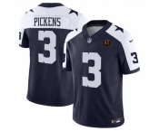 Men Dallas Cowboys #3 George pickens Navy 2023 F U S E With John Madden Patch Thanksgiving Vapor Limited Stitched Football Jersey Men Dallas Cowboys #3 George pickens Navy 2023 F U S E With John Madden Patch Thanksgiving Vapor Limited Stitched Football Jersey