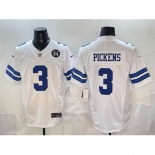 Men Dallas Cowboys #3 George pickens Navy F U S E 94 Marshawn Kneeland Memorial Patch Vapor Limited Stitched Football Jersey