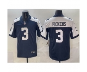 Men Dallas Cowboys #3 George pickens Navy F U S E Thanksgiving Vapor Limited Stitched Football Jersey Men Dallas Cowboys #3 George pickens Navy F U S E Thanksgiving Vapor Limited Stitched Football Jersey