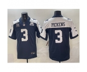 Men Dallas Cowboys #3 George pickens Navy F U S E With 5x Super Bowl Champions 26 Established In 1960 Patch Thanksgiving Vapor Limited Stitched Football Men Dallas Cowboys #3 George pickens Navy F U S E With 5x Super Bowl Champions 26 Established In 1960 Patch Thanksgiving Vapor Limited Stitched Football