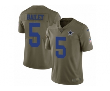 Men Nike Dallas Cowboys #5 Dan Bailey Limited Olive 2017 Salute to Service NFL Jersey