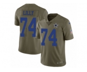 Men Nike Dallas Cowboys #74 Bob Lilly Limited Olive 2017 Salute to Service NFL Jer