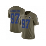 Men Nike Dallas Cowboys #97 Taco Charlton Limited Olive 2017 Salute to Service NFL Jersey