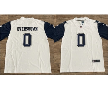 Men's Dallas Cowboys #0 DeMarvion Overshown White Vapor Untouchable Limited Stitched Football Jersey