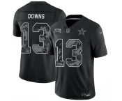 Men's Dallas Cowboys #13 Caleb Downs Black 2026 F.U.S.E. Salute to Service Limited Stitched Football Jersey
