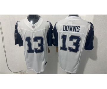 Men's Dallas Cowboys #13 Caleb Downs White 2026 F.U.S.E Vapor Untouchable Limited Football Stitched Jersey