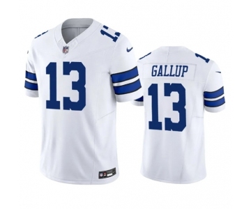 Men's Dallas Cowboys #13 Michael Gallup White 2023 F.U.S.E. Vapor Limited Stitched Football Jersey