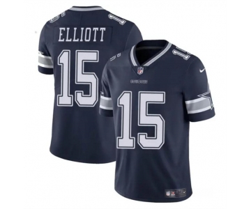 Men's Dallas Cowboys #15 Ezekiel Elliott Navy Vapor Untouchable Limited Football Stitched Jersey