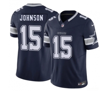 Men's Dallas Cowboys #15 Manuel Johnson Navy 2026 F.U.S.E. Vapor Untouchable Limited Stitched Football Jersey