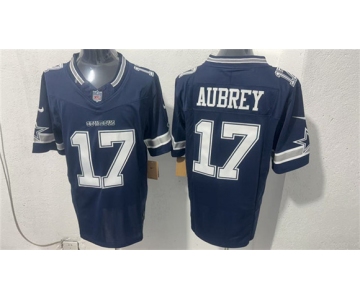 Men's Dallas Cowboys #17 Brandon Aubrey Navy 2026 F.U.S.E Vapor Untouchable Limited Stitched Football Jersey