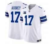 Men's Dallas Cowboys #17 Brandon Aubrey White 2026 With 2-Star C Patch F.U.S.E. Vapor Untouchable Limited Stitched Football Jersey