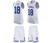 Men's Dallas Cowboys #18 Randall Cobb Limited White Tank Top Suit Football Jersey Men's Dallas Cowboys #18 Randall Cobb Limited White Tank Top Suit Football Jersey