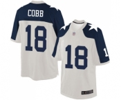 Men's Dallas Cowboys #18 Randall Cobb Limited White Throwback Alternate Football Jersey Men's Dallas Cowboys #18 Randall Cobb Limited White Throwback Alternate Football Jersey