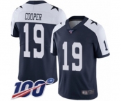 Men's Dallas Cowboys #19 Amari Cooper Navy Blue Throwback Alternate Vapor Untouchable Limited Player 100th Season Football Jersey Men's Dallas Cowboys #19 Amari Cooper Navy Blue Throwback Alternate Vapor Untouchable Limited Player 100th Season Football Jersey