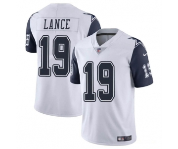 Men's Dallas Cowboys #19 Trey Lance White Color Rush Limited Football Stitched Jersey