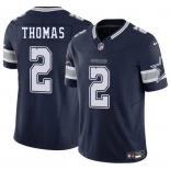 Men's Dallas Cowboys #2 Juanyeh Thomas Navy 2025 F.U.S.E. Vapor Untouchable Limited Football Stitched Jersey