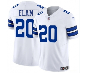 Men's Dallas Cowboys #20 Kaiir Elam White 2025 F.U.S.E. Vapor Untouchable Limited Football Stitched Jersey