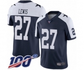 Men's Dallas Cowboys #27 Jourdan Lewis Navy Blue Throwback Alternate Vapor Untouchable Limited Player 100th Season Football Jersey