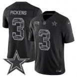 Men's Dallas Cowboys #3 George pickens Black 2026 F.U.S.E. Salute to Service Limited Stitched Football Jersey