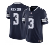 Men's Dallas Cowboys #3 George pickens Navy 2025 F.U.S.E. Vapor Untouchable Limited Football Stitched Jersey