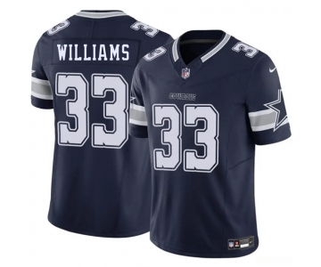 Men's Dallas Cowboys #33 Javonte Williams Navy 2025 F.U.S.E. Vapor Untouchable Limited Football Stitched Jersey