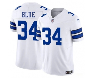 Men's Dallas Cowboys #34 Jaydon Blue White 2025 Draft F.U.S.E. Vapor Untouchable Limited Football Stitched Jersey
