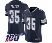 Men's Dallas Cowboys #35 Kavon Frazier Navy Blue Team Color Vapor Untouchable Limited Player 100th Season Football Jersey