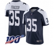 Men's Dallas Cowboys #35 Kavon Frazier Navy Blue Throwback Alternate Vapor Untouchable Limited Player 100th Season Football Jersey