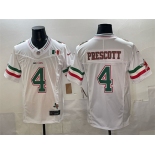 Men's Dallas Cowboys #4 Dak Prescott 2024 Mexico White F.U.S.E. Stitched Football Jersey