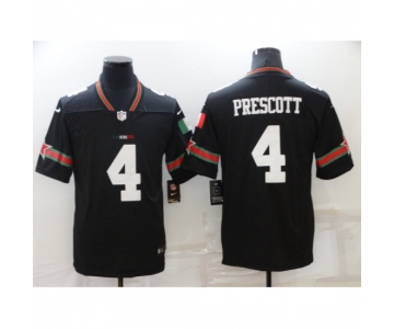 Men's Dallas Cowboys #4 Dak Prescott Black Mexico Limited Player Jersey