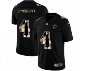 Men's Dallas Cowboys #4 Dak Prescott statue of liberty black jersey