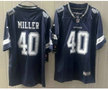 Men's Dallas Cowboys #40 Von Miller Limited Navy Vapor Jersey