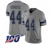 Men's Dallas Cowboys #44 Robert Newhouse Limited Gray Inverted Legend 100th Season Football Jersey