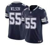 Men's Dallas Cowboys #55 Logan Wilson Navy 2025 F.U.S.E Vapor Untouchable Limited Football Stitched Jersey Men's Dallas Cowboys #55 Logan Wilson Navy 2025 F.U.S.E Vapor Untouchable Limited Football Stitched Jersey