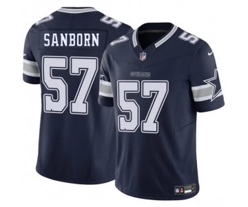 Men's Dallas Cowboys #57 Jack Sanborn Navy 2025 F.U.S.E. Vapor Untouchable Limited Football Stitched Jersey