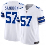 Men's Dallas Cowboys #57 Jack Sanborn White 2025 F.U.S.E. Vapor Untouchable Limited Football Stitched Jersey