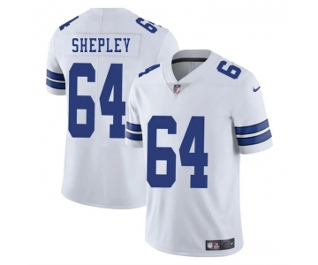 Men's Dallas Cowboys #64 Dakoda Shepleys White 2025 Vapor Untouchable Limited Football Stitched Jersey